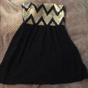 Strapless cocktail dress